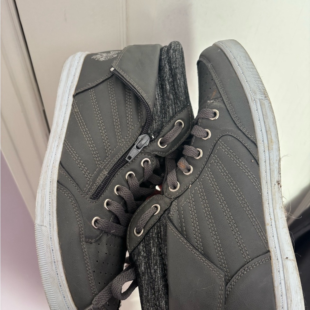 Gray High-Top Sneakers